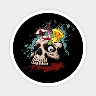 Summer Skull Pina Colada Magnet